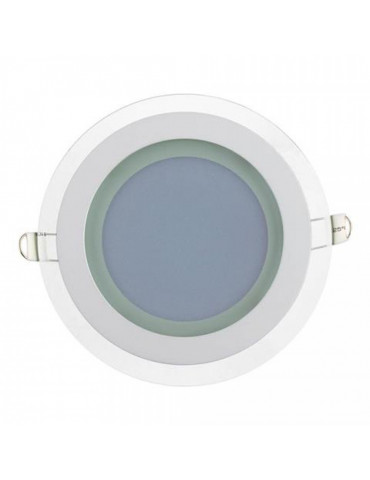 LED Panel Einbaustrahler Deckenleuchte Rund Lichtpanel 12 Watt 6400K Weiß(clara12)